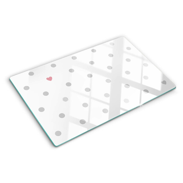 Snijplanken glas Stippen en een hart