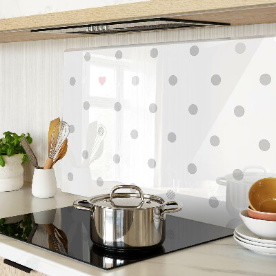 Snijplanken glas Stippen en een hart