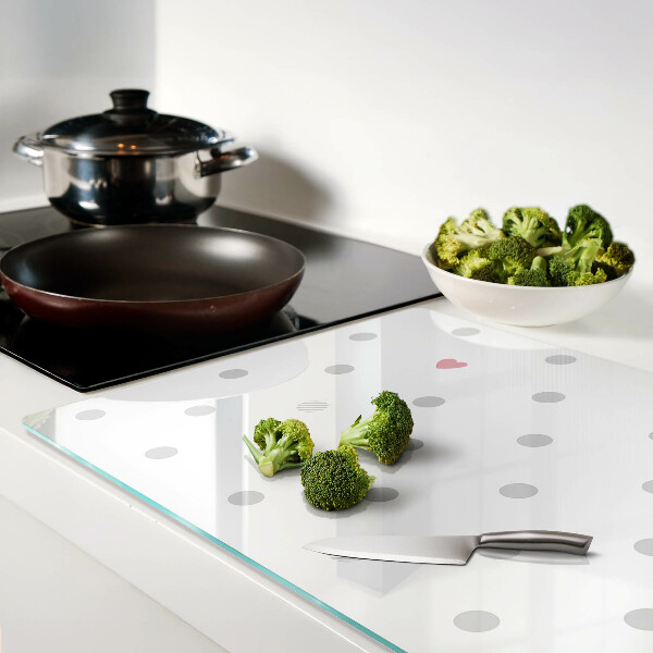 Snijplanken glas Stippen en een hart