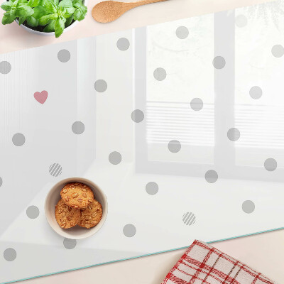 Snijplanken glas Stippen en een hart