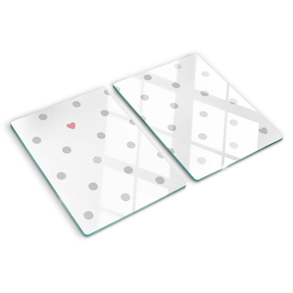 Snijplanken glas Stippen en een hart