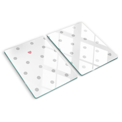 Snijplanken glas Stippen en een hart