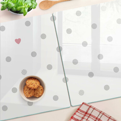 Snijplanken glas Stippen en een hart