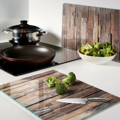 Snijplanken glas Houten plank in rustieke stijl