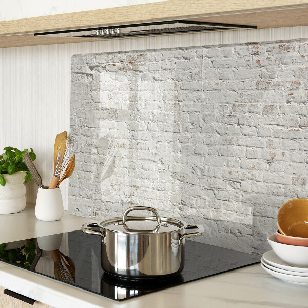 Glazen snijplanken Bakstenen muur in loftstijl