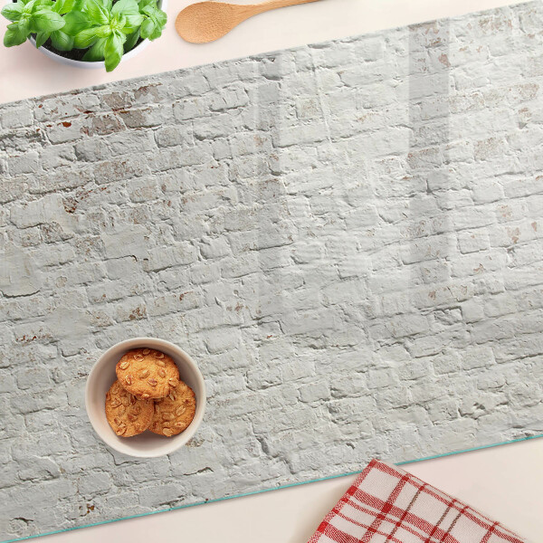 Glazen snijplanken Bakstenen muur in loftstijl