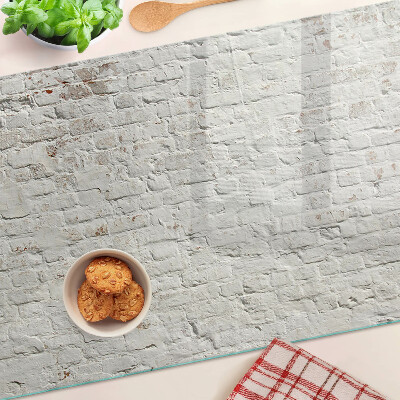 Glazen snijplanken Bakstenen muur in loftstijl