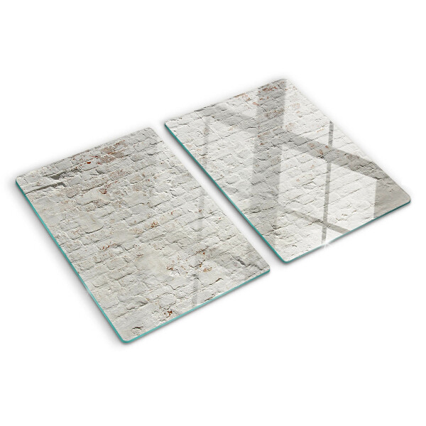 Glazen snijplanken Bakstenen muur in loftstijl