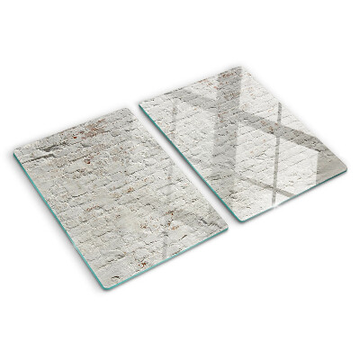 Glazen snijplanken Bakstenen muur in loftstijl