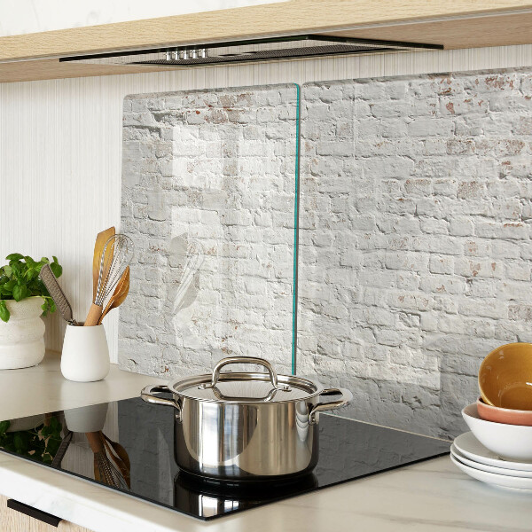 Glazen snijplanken Bakstenen muur in loftstijl