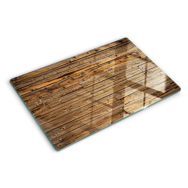 Snijplanken van glas Houten plank met een raam