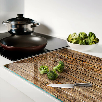 Snijplanken van glas Houten plank met een raam