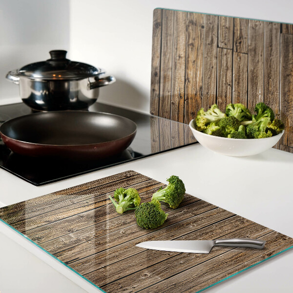 Snijplanken van glas Houten plank met een raam