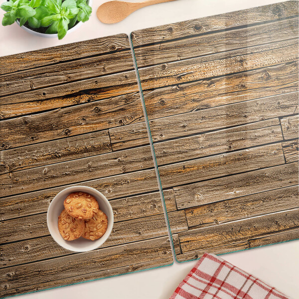 Snijplanken van glas Houten plank met een raam