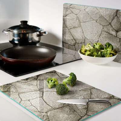 Snijplanken glas Mozaïek van steen in bruine tinten