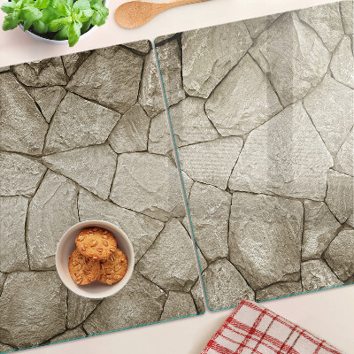 Snijplanken glas Mozaïek van steen in bruine tinten