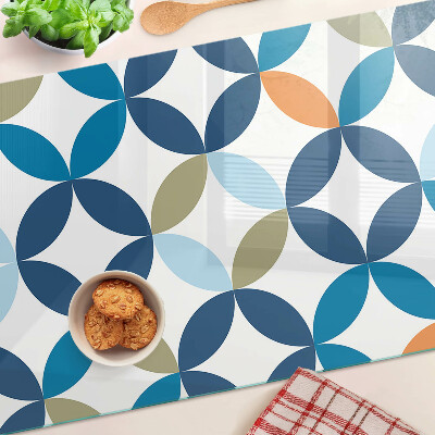 Snijplanken van glas Geometrische bladeren in verschillende kleuren