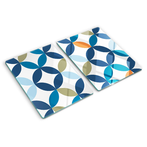 Snijplanken van glas Geometrische bladeren in verschillende kleuren