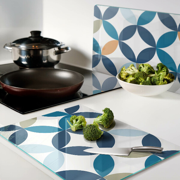 Snijplanken van glas Geometrische bladeren in verschillende kleuren