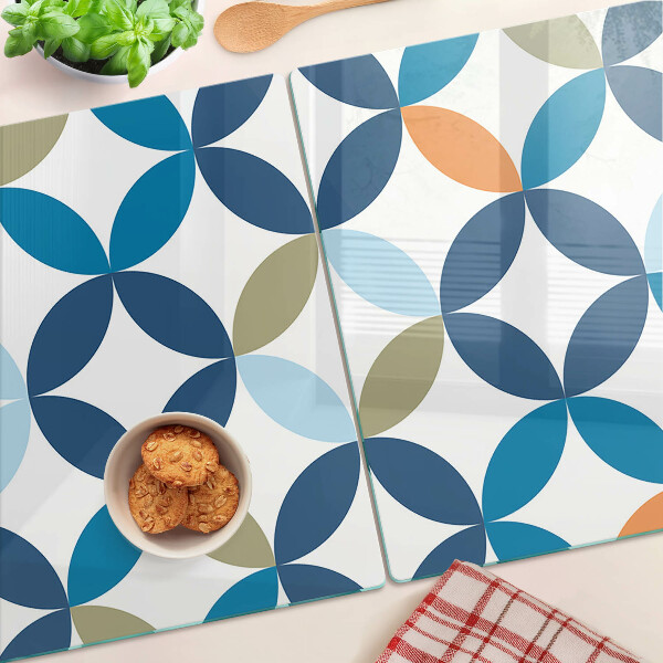 Snijplanken van glas Geometrische bladeren in verschillende kleuren