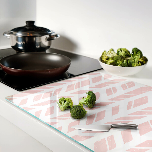 Snijplanken van glas Bladeren in een roze tint