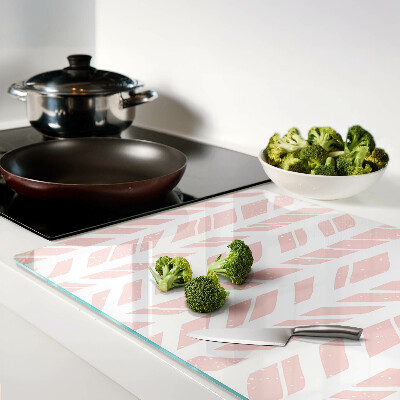 Snijplanken van glas Bladeren in een roze tint