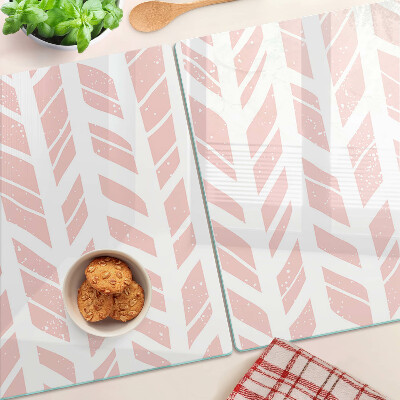 Snijplanken van glas Bladeren in een roze tint