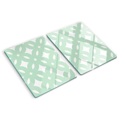 Glazen snijplanken Geometrische patronen in pastelkleuren