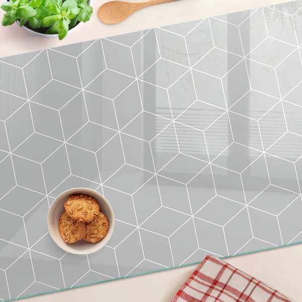 Snijplanken van glas Hexagonaal geometrisch raster