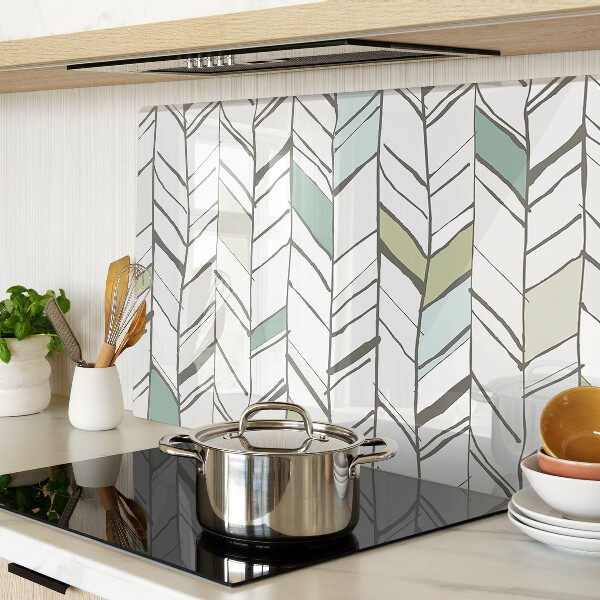 Glazen snijplanken Bladpatronen in verschillende tinten groen