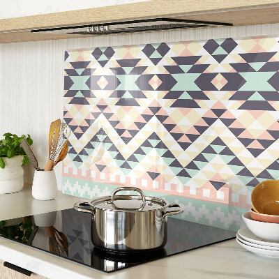 Snijplanken glas Geometrisch motief in pastelkleuren