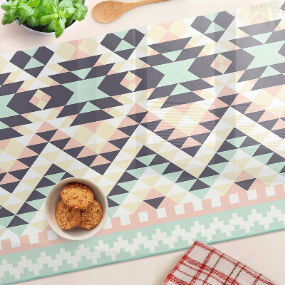 Snijplanken glas Geometrisch motief in pastelkleuren