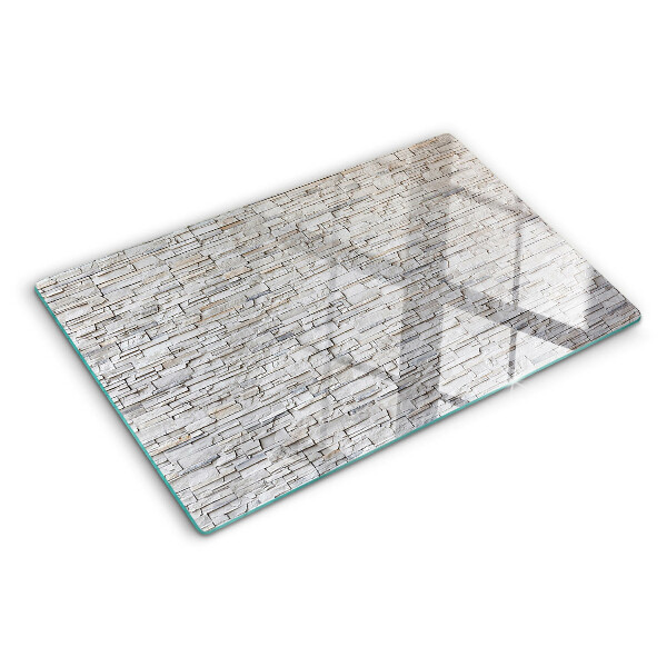 Glazen snijplanken Muur van natuursteen en bakstenen