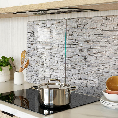 Glazen snijplanken Muur van natuursteen en bakstenen