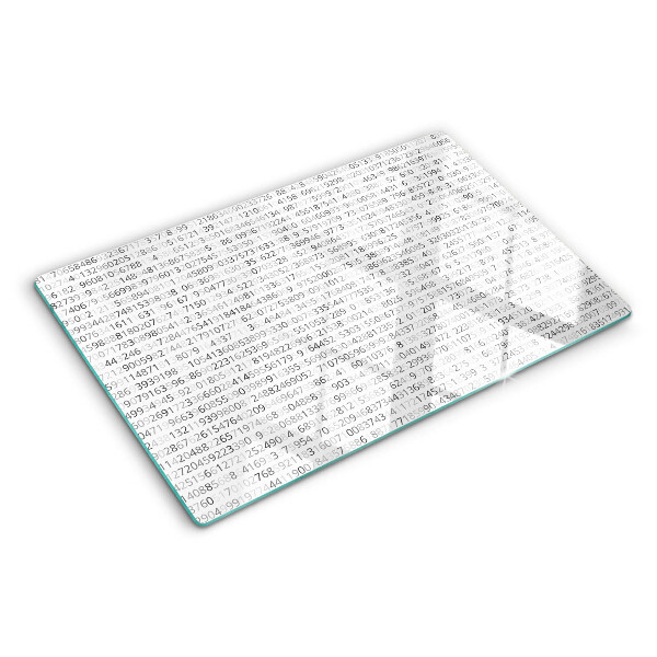 Snijplanken van glas Een reeks getallen