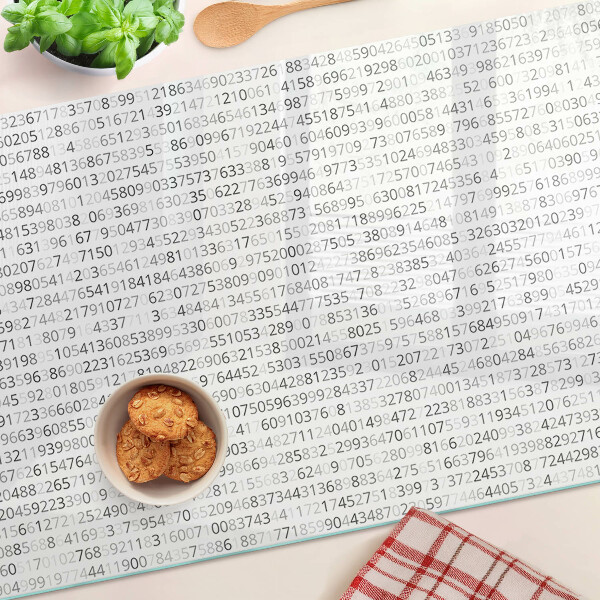 Snijplanken van glas Een reeks getallen