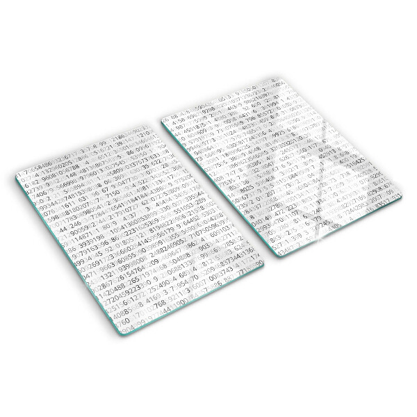 Snijplanken van glas Een reeks getallen