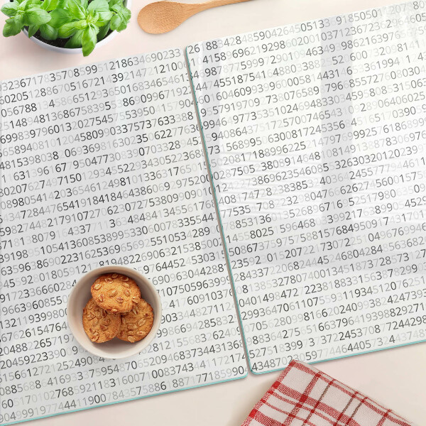 Snijplanken van glas Een reeks getallen