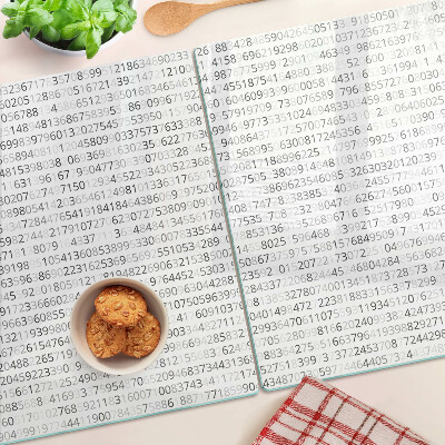 Snijplanken van glas Een reeks getallen