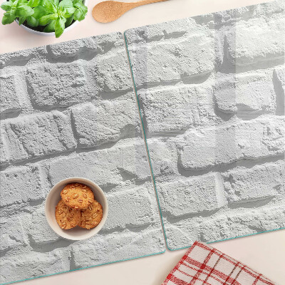 Glazen snijplanken Bakstenen muur