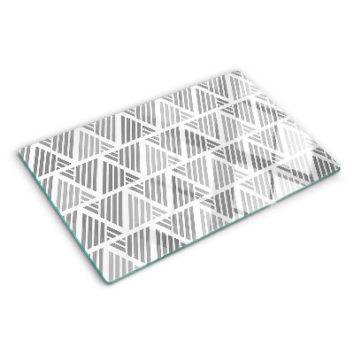 Snijplanken glas Geometrische patronen in grijstinten