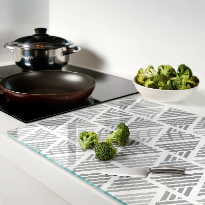 Snijplanken glas Geometrische patronen in grijstinten