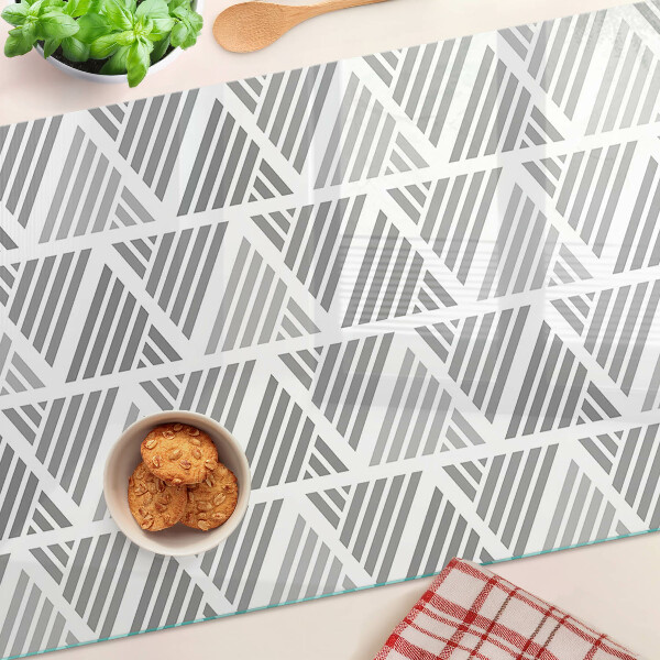 Snijplanken glas Geometrische patronen in grijstinten