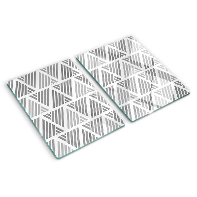 Snijplanken glas Geometrische patronen in grijstinten