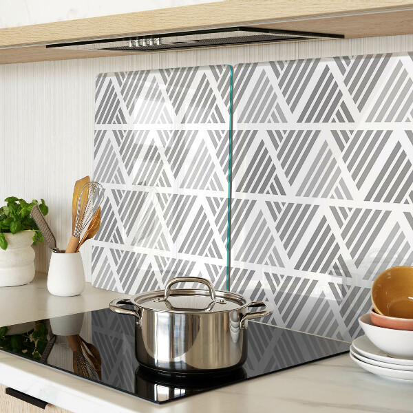 Snijplanken glas Geometrische patronen in grijstinten