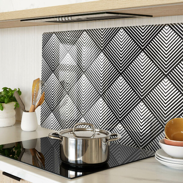 Snijplanken van glas Geometrie in zwart-wit