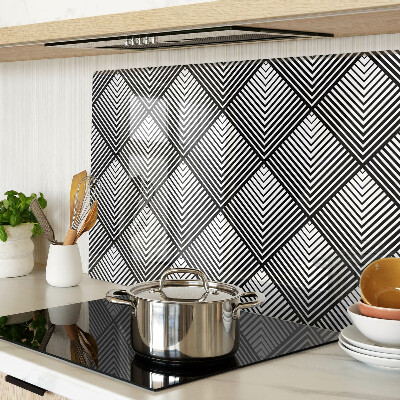 Snijplanken van glas Geometrie in zwart-wit