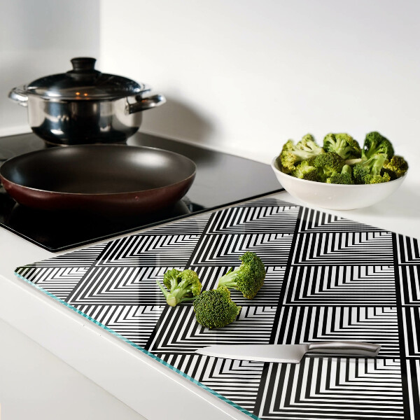 Snijplanken van glas Geometrie in zwart-wit