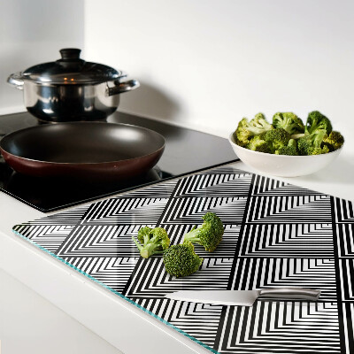 Snijplanken van glas Geometrie in zwart-wit