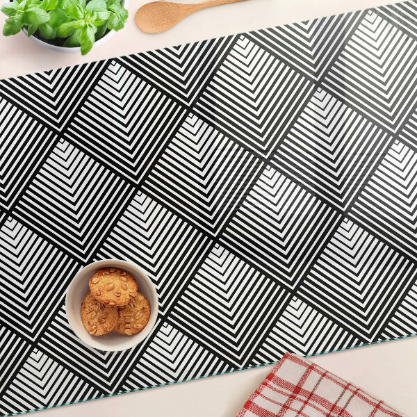 Snijplanken van glas Geometrie in zwart-wit